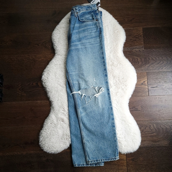RE/DONE Conscious 90s Low Slung Distressed Wide Straight Leg Baggy Rigid… - Picture 11 of 16